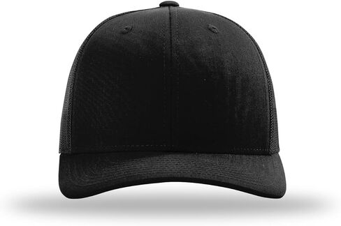 Joe's USA Richardson 112 Trucker Hat - Premium Adjustable Snapback Hats-OSFM-1 Pack-Black in Saudi Arabia