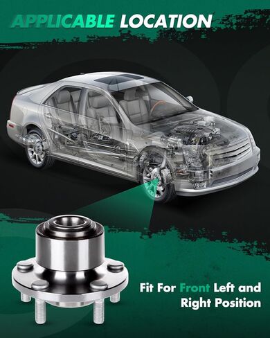 SCITOO 2 x Front Wheel Bearing and Hub Assembly 2007-2013 for Volvo C30,2006-2013 for Volvo C70,2004-2011 for Volvo S40,2005-2011 for Volvo V50,5-Lug 1.9L 2.0L 2.4L 2.5L 513255 in Saudi Arabia