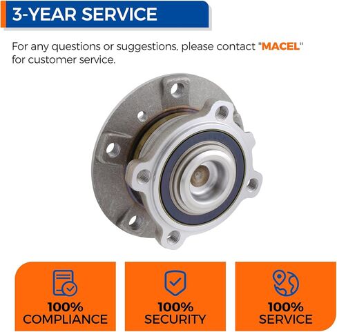 PAROD 2 قطعة 513210 محور العجلة ومجموعة المحمل مناسب لـ 2004-2010 BMW 525i، 2008-2011 528i، 2004-2010 530i، 2008-2010 535i، 2004-2005 545i، 2006-2009 550i، 2010 550i، 2004-2010 645Ci، 2006-2010 650i in Saudi Arabia