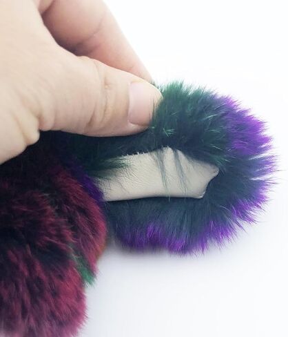 Unpafcxddyig Bunny Keychain Mini Cute Rex Rabbit Faux Fur Key chain 3.9in for Car Handbag Keyring multicolour in Saudi Arabia