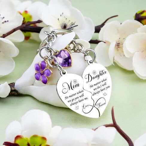 Matching Keychain Mom Gifts from Daughters Heart Keychain Gifts for Mom from Daughter Mother’s Day Birthday Gift for Moms Daughters Matching Keychains for Her in Kuwait