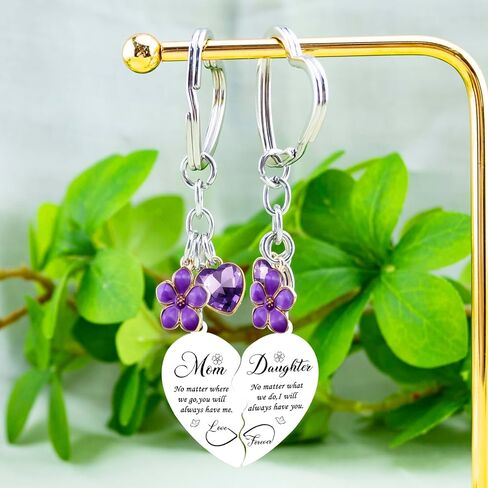 Matching Keychain Mom Gifts from Daughters Heart Keychain Gifts for Mom from Daughter Mother’s Day Birthday Gift for Moms Daughters Matching Keychains for Her in Kuwait