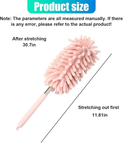 2PCS Car Interior Duster with Extension Pole – Washable Microfiber Dusters Detailing Brushes with Bendable Head, Long Handle Cleaning Duster Tool for Car Dash, Vents, Window, Furniture, Office (Pink) in Saudi Arabia