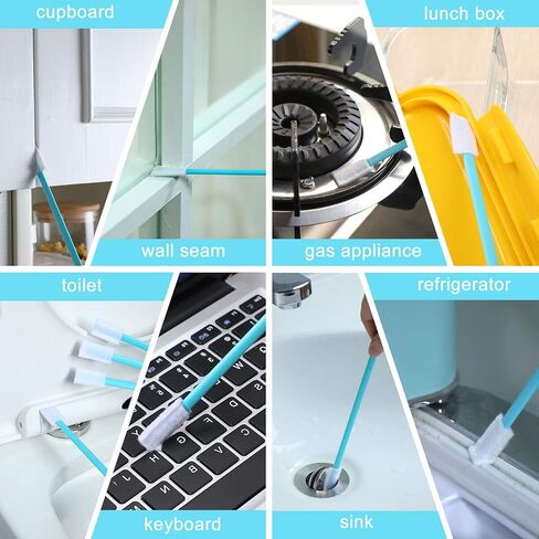 Sieral Disposable Crevice Cleaning Brushes Bulk Disposable Crevice Cleaner Tools for Toilet Window Sill Keyboard Car Ac(100 Pcs) in Saudi Arabia