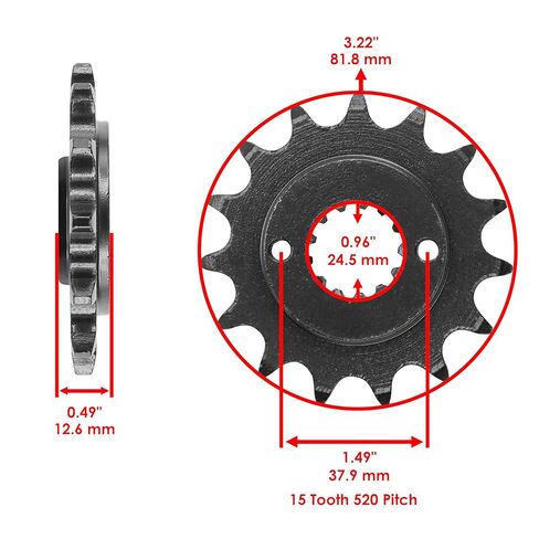 Caltric Blue O-Ring Drive Chain & Sprocket Kit Compatible with Kawasaki KLR650 Kl650A Kl650E 1990-2016 in Saudi Arabia