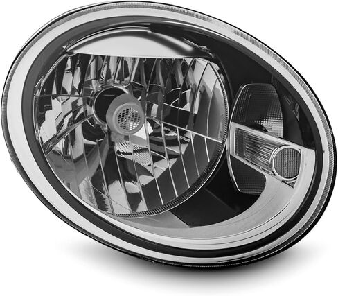 AKKON - Fits 2012-2019 Volkswagen VW Beetle [Halogen Type] Chrome Headlight Headlamp Passenger Right Side Replacement in Saudi Arabia
