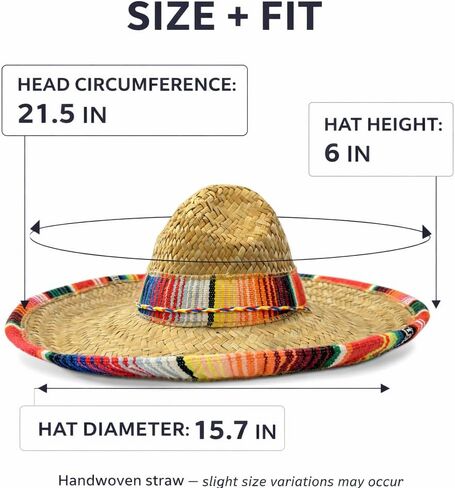 GiftExpress Child Sombrero Hat with Serape Trim, Straw Hat for Cinco de Mayo, Mexican Serape Costume in Kuwait
