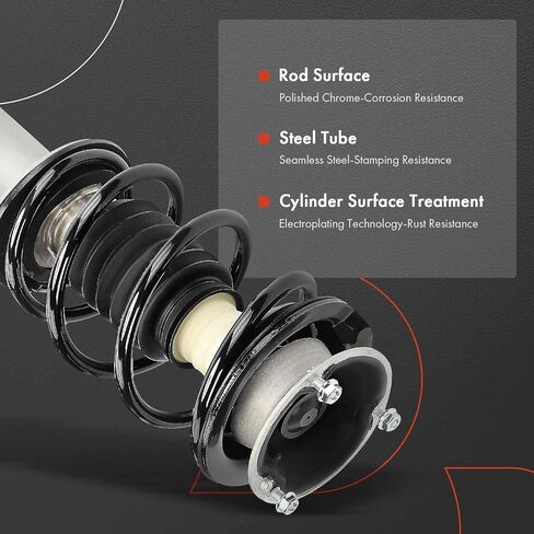 A-Premium Front Complete Struts Compatible with BMW 525i 2004-2007, 530i 2004-2007, 545i 2004-2005, 550i 2006-2010 - 2x Replacement Suspension Shock Absorber with Coil Spring Assembly in Saudi Arabia