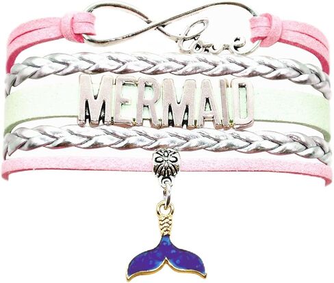 HCChanshi Mermaid Bracelet Infinity Love Mermaid Jewelry Slap Bracelet Gifts For Adult Mermaid Lovers, Mermaid Fans, Mermaid Themed Gifts in Kuwait