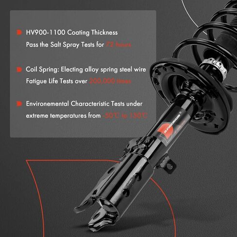A-Premium Rear Strut Assembly Compatible with Toyota Camry 2012-2017 [L, LE, XLE, Hybrid LE, Hybrid XLE] - 2x Replacement Suspension Complete Strut Shock Absorber with Coil Spring in Saudi Arabia