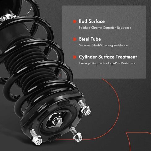 A-Premium Rear Strut Assembly Compatible with Toyota Camry 2012-2017 [L, LE, XLE, Hybrid LE, Hybrid XLE] - 2x Replacement Suspension Complete Strut Shock Absorber with Coil Spring in Saudi Arabia