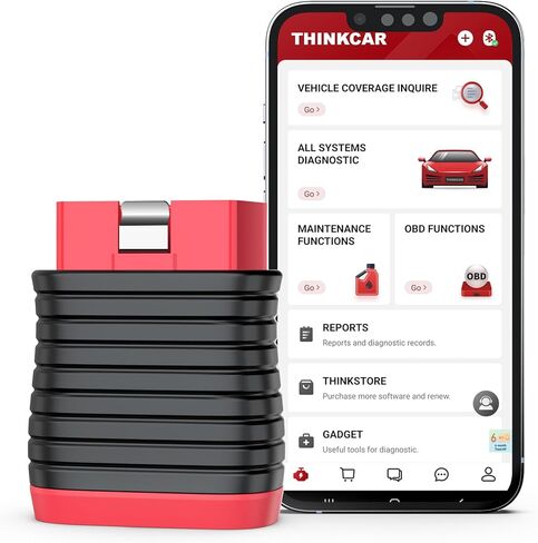 THINKCAR THINKDIAG BD6 OBD2 Scanner Bluetooth,Wireless All System Code Reader Diagnostic Tool for iOS & Android,5+ Hot Reset Bluetooth OBD2 Scanner for Car Check Engine Light, Lifetime Free Update in Kuwait