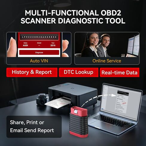 THINKCAR THINKDIAG BD6 OBD2 Scanner Bluetooth,Wireless All System Code Reader Diagnostic Tool for iOS & Android,5+ Hot Reset Bluetooth OBD2 Scanner for Car Check Engine Light, Lifetime Free Update in Kuwait