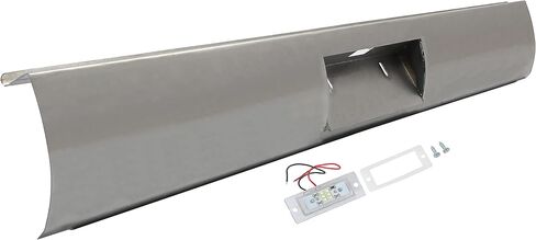 Rear Bumper Roll Pan Compatible With 1995-2004 Toyota Tacoma Fleetside Models W/LED License Light Alloy Steel in Kuwait