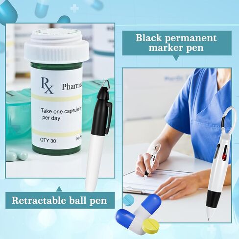 مجموعة أقلام الممرضات تتضمن قلم تحديد دائم، شارة، أقلام بكرة، أضواء للممرضات، أقلام حبر جاف قابلة للسحب، مشبك سلسلة مفاتيح للتمريض، مقص قابل للطي، سلسلة مفاتيح بمصباح LED للممرضات - بدون بطارية in Kuwait