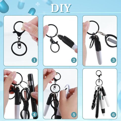 مجموعة أقلام الممرضات تتضمن قلم تحديد دائم، شارة، أقلام بكرة، أضواء للممرضات، أقلام حبر جاف قابلة للسحب، مشبك سلسلة مفاتيح للتمريض، مقص قابل للطي، سلسلة مفاتيح بمصباح LED للممرضات - بدون بطارية in Kuwait