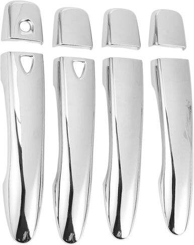 Smart Car Door Handle Cover Trim,Side Door Handle Cover for Nissan Rogue 2014-2020 ABS Silver Tone,1 Set in Saudi Arabia
