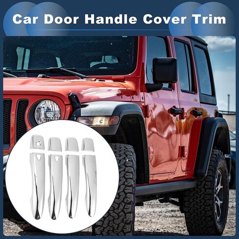 Smart Car Door Handle Cover Trim,Side Door Handle Cover for Nissan Rogue 2014-2020 ABS Silver Tone,1 Set in Saudi Arabia
