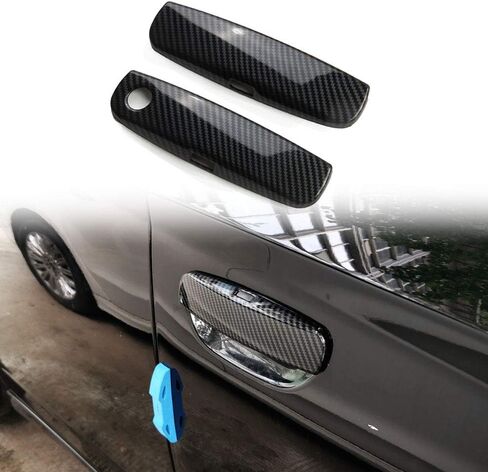 Korlot Carbon Fiber Style Door Handles Trim Cover Sticker Decals for Dodge Challenger 2015-2023 in Saudi Arabia
