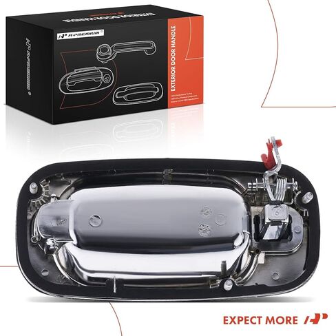 A-Premium Front Right Passenger Exterior Door Handle - Compatible with 1999-2006 Chevy Silverado 1500 HD Classic 2500 3500, Tahoe, Suburban & GMC Sierra, Yukon, Chrome, Without Keyhole in Saudi Arabia
