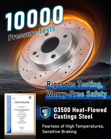 طقم دواسات الفرامل الأمامية والدوارات المتوافقة مع 2005-2010 Chevy Cobalt، 2003-2007 Saturn Ion، 2007-2009 Pontiac G5 | 256 ملم (10.1 بوصة) | 55083 وD956-7855 | طقم فرامل بديلة للسيارات الأمامية in Saudi Arabia
