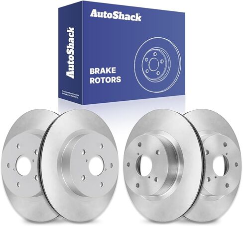 AutoShack Front Vented & Rear Vented Drilled & Slotted Coated Brake Rotors Silver Matte Finish 4-PC Set Replacement for 2020-2026 Subaru Outback 2020-2025 Subaru Legacy TurboGuard in Saudi Arabia