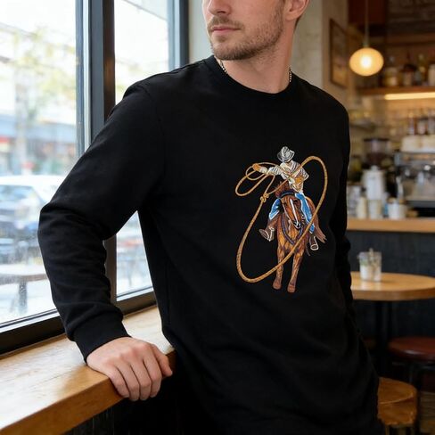 Men's Clothing Sweatshirts 2026 trendy Round Neck Dropped Shoulder Sleeve Casual/Sports Winter Tops in Saudi Arabia
