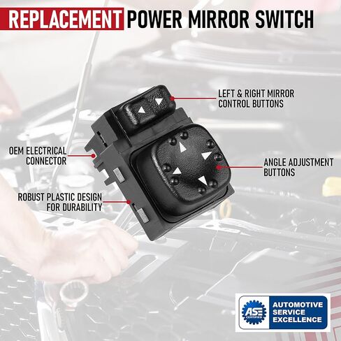 Power Side Mirror Switch - Replaces 15045085, 19259975, 901124 - Fits Chevy Silverado, Suburban, Tahoe, GMC Sierra, Yukon, XL - 2000-2002 Model Years in Saudi Arabia