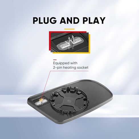 Compatible with Nissan Altima Coupe Driver Side Mirror, 2008 2009 2010 2011 2012 2013, Left Side Mirrors Replacement Glass with Backing Plate, Power Heated, Not for Nissan Altima in Kuwait