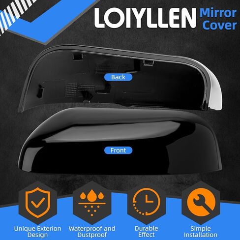 Driver Side Mirror Cover Replacement for Ford Explorer 2016 2017 2018 2019 - Left Side Mirror Covers, Rear View Mirror Cap Accessories Black in Saudi Arabia