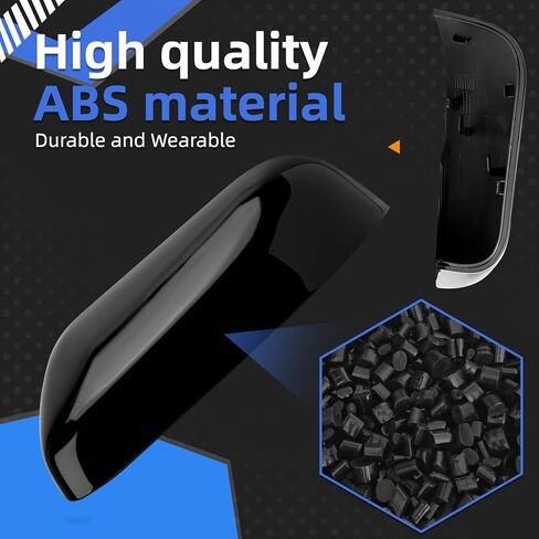 Driver Side Mirror Cover Replacement for Ford Explorer 2016 2017 2018 2019 - Left Side Mirror Covers, Rear View Mirror Cap Accessories Black in Saudi Arabia