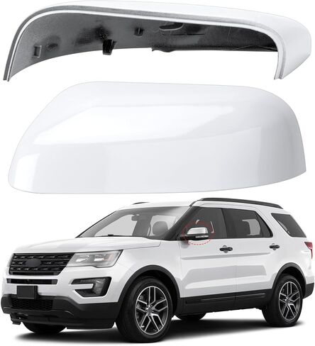 Driver Side Mirror Cover Replacement for Ford Explorer 2016 2017 2018 2019 - Left Side Mirror Covers, Rear View Mirror Cap Accessories Black in Saudi Arabia