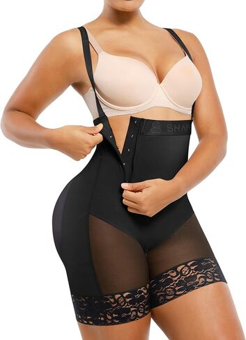 SHAPELLX Tummy Control Shapewear Fajas Colombianas Side Zipper Body Shaper Plus Size Postpartum Bodysuit With Butt Lift in Saudi Arabia
