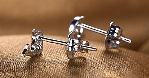 أقراط من الفضة الإسترليني عيار 925 مع زركونيا مكعبة مضادة للحساسية على شكل دولفين LSE10 in Kuwait