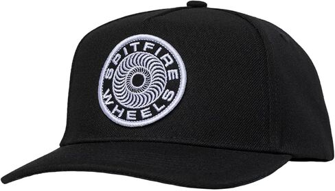 قبعة Spitfire Wheels الكلاسيكية 87 Swirl Patch Snapback أسود/أسود/أبيض in Saudi Arabia