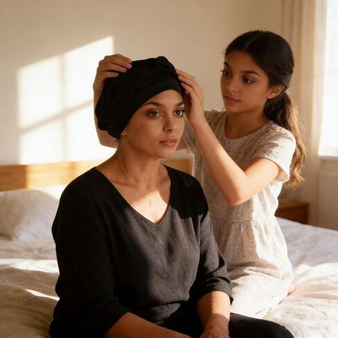 Lucky staryuan ® Chemo Cancer Headwear for Women Soft Pre-Tied Twisted Braid Hair Cover Turban Headwear in Kuwait