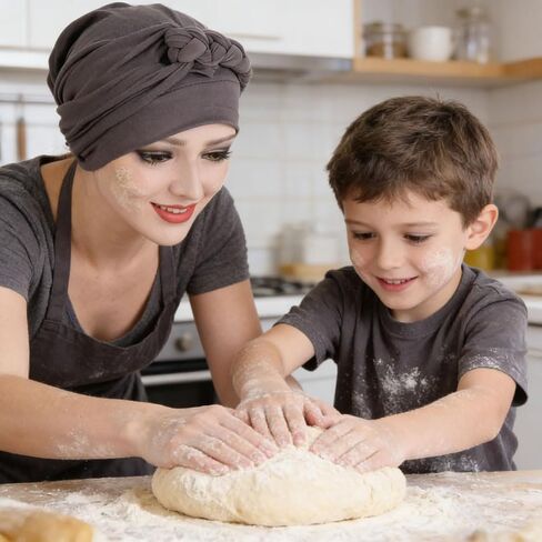 Lucky staryuan ® Chemo Cancer Headwear for Women Soft Pre-Tied Twisted Braid Hair Cover Turban Headwear in Kuwait