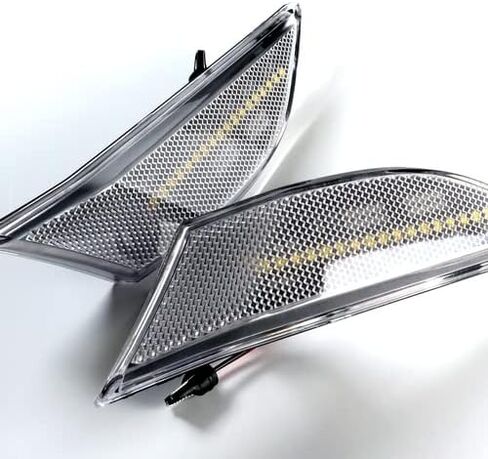 Pair Clear Lens White LED Turn Signal Side Marker Light Compatible with 2012-2016 Porsche 911 Carrera & Compatible with 2013-2016 Porsche 981 Boxster & Compatible with 2014-2016 Porsche 981 Cayman in Kuwait