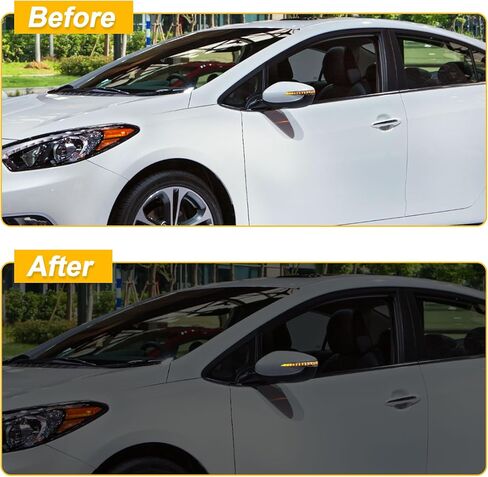 uxcell Car LED No.87614A7000 Left Side Rear View Mirror Turn Signal Amber Light Indicator for Kia Forte Forte5 EX LX S 2014-2018 in Saudi Arabia