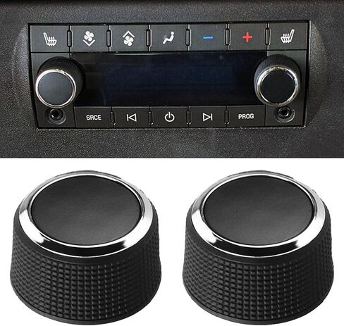 2Pcs Rear Audio Volume Control Knobs 2291-2547 for Buick Enclave Cadillac Escalade Chevrolet Tahoe Traverse Silverado Suburban GMC Acadia Sierra Yukon 2007-2014 22912547, for In-Car Audio Adjustment in Kuwait