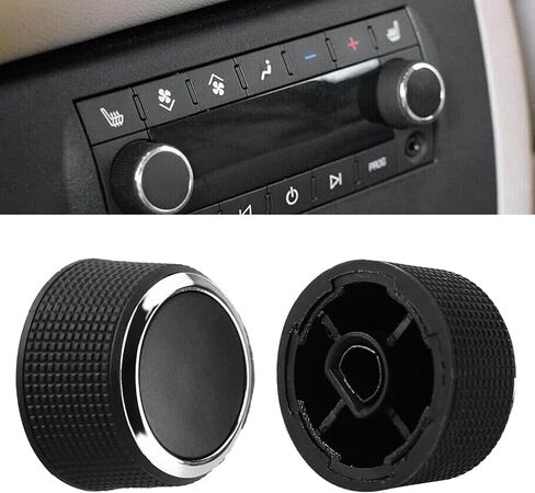 2Pcs Rear Audio Volume Control Knobs 2291-2547 for Buick Enclave Cadillac Escalade Chevrolet Tahoe Traverse Silverado Suburban GMC Acadia Sierra Yukon 2007-2014 22912547, for In-Car Audio Adjustment in Kuwait