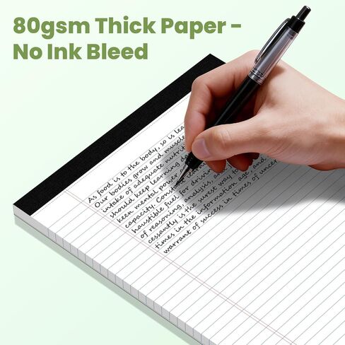 6 Pack Legal Pads 8.5" x 11", Wide Ruled Writing Notepads, 50 Sheets/Pad, Perforated Pages, 300 Sheets Lined Paper for School Office Supplies in Saudi Arabia