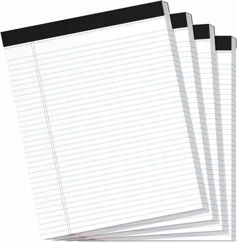 6 Pack Legal Pads 8.5" x 11", Wide Ruled Writing Notepads, 50 Sheets/Pad, Perforated Pages, 300 Sheets Lined Paper for School Office Supplies in Saudi Arabia