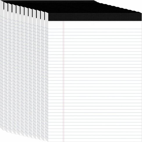 6 Pack Legal Pads 8.5" x 11", Wide Ruled Writing Notepads, 50 Sheets/Pad, Perforated Pages, 300 Sheets Lined Paper for School Office Supplies in Saudi Arabia