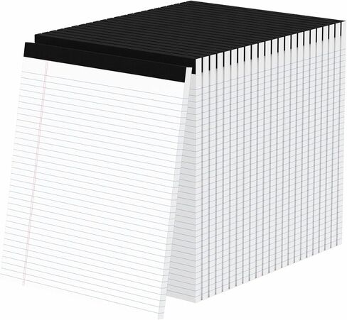 6 Pack Legal Pads 8.5" x 11", Wide Ruled Writing Notepads, 50 Sheets/Pad, Perforated Pages, 300 Sheets Lined Paper for School Office Supplies in Saudi Arabia