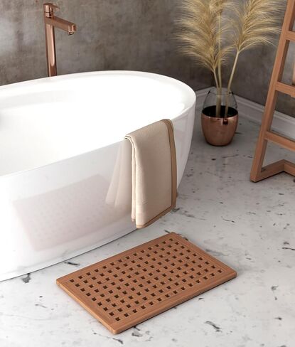 The Original Luxury Yacht Deck Inspired Teak Bath and Shower Mat in Kuwait
