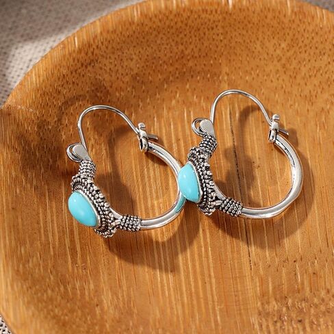1 Pair of Circular Patchwork Earrings with Curved Minimalist Blue Long Leaf Earrings Niche-style Design, Ocean-inspired Romantic Gift Ideal Valentine's Day and Holiday Present in Saudi Arabia