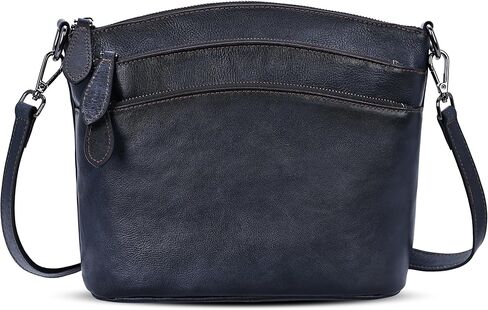 HESHE Crossbody Bags for Women Genuine Leather Purses with Multi-Pockets Vintage Ladies Small Shoulder Satchel Bag in Kuwait