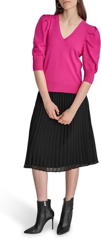 DKNY Women's Workwear V Neck Knit Sweater in Saudi Arabia