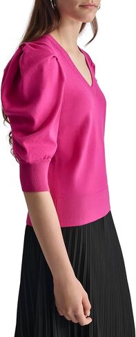 DKNY Women's Workwear V Neck Knit Sweater in Saudi Arabia